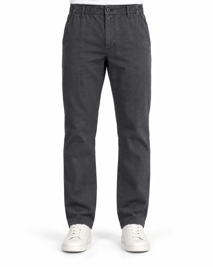Charcoal Trousers with Rear-Pocket Detail