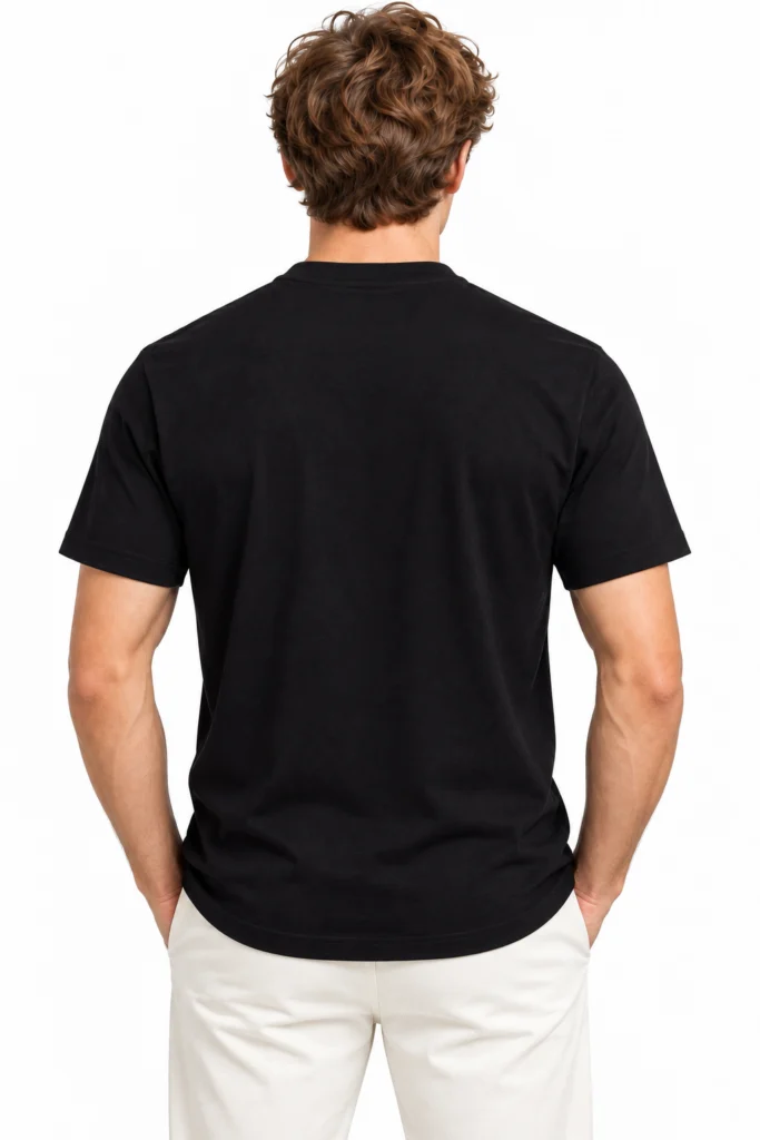Black Arched-Letter Graphic T-Shirt