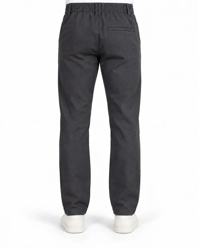 Charcoal Trousers with Rear-Pocket Detail