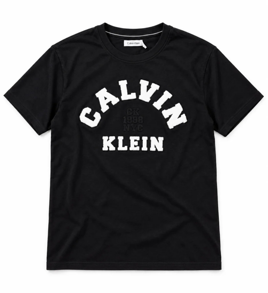 Black Arched-Letter Graphic T-Shirt
