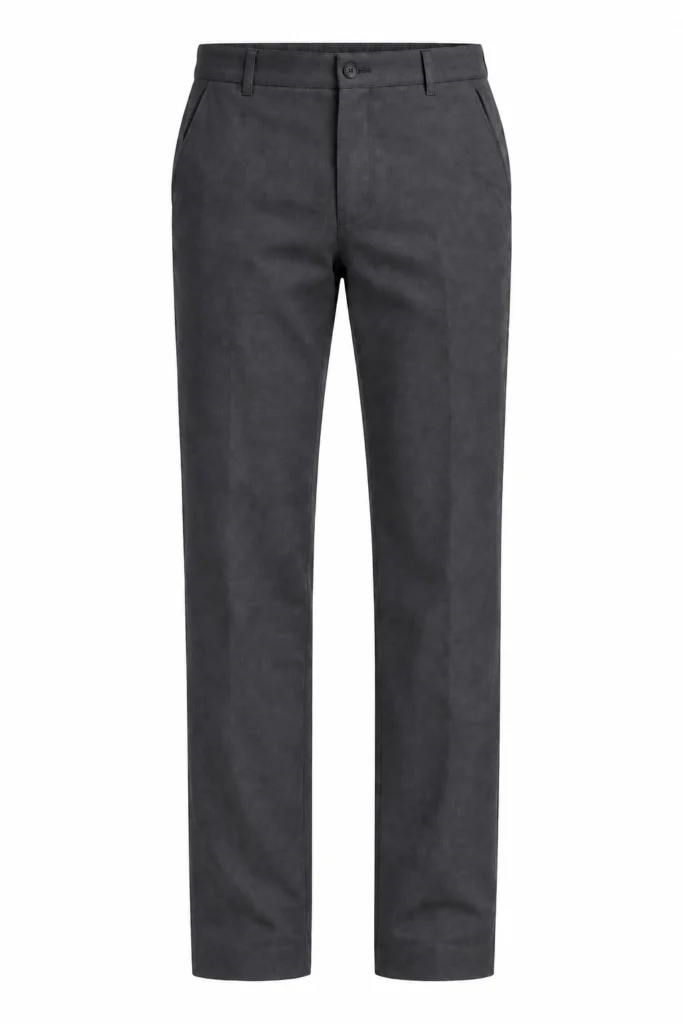 Charcoal Trousers with Rear-Pocket Detail
