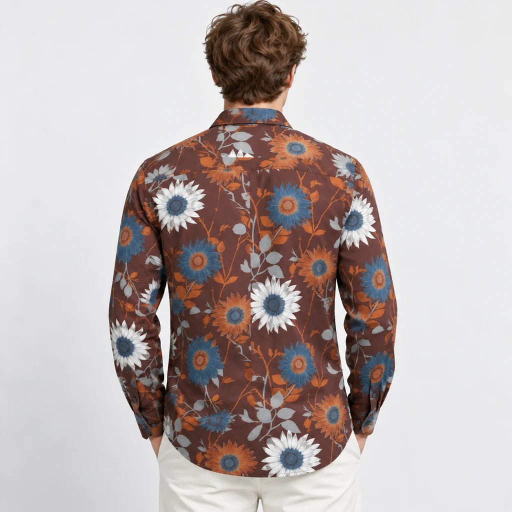 Autumn Bloom Shirt – Brown